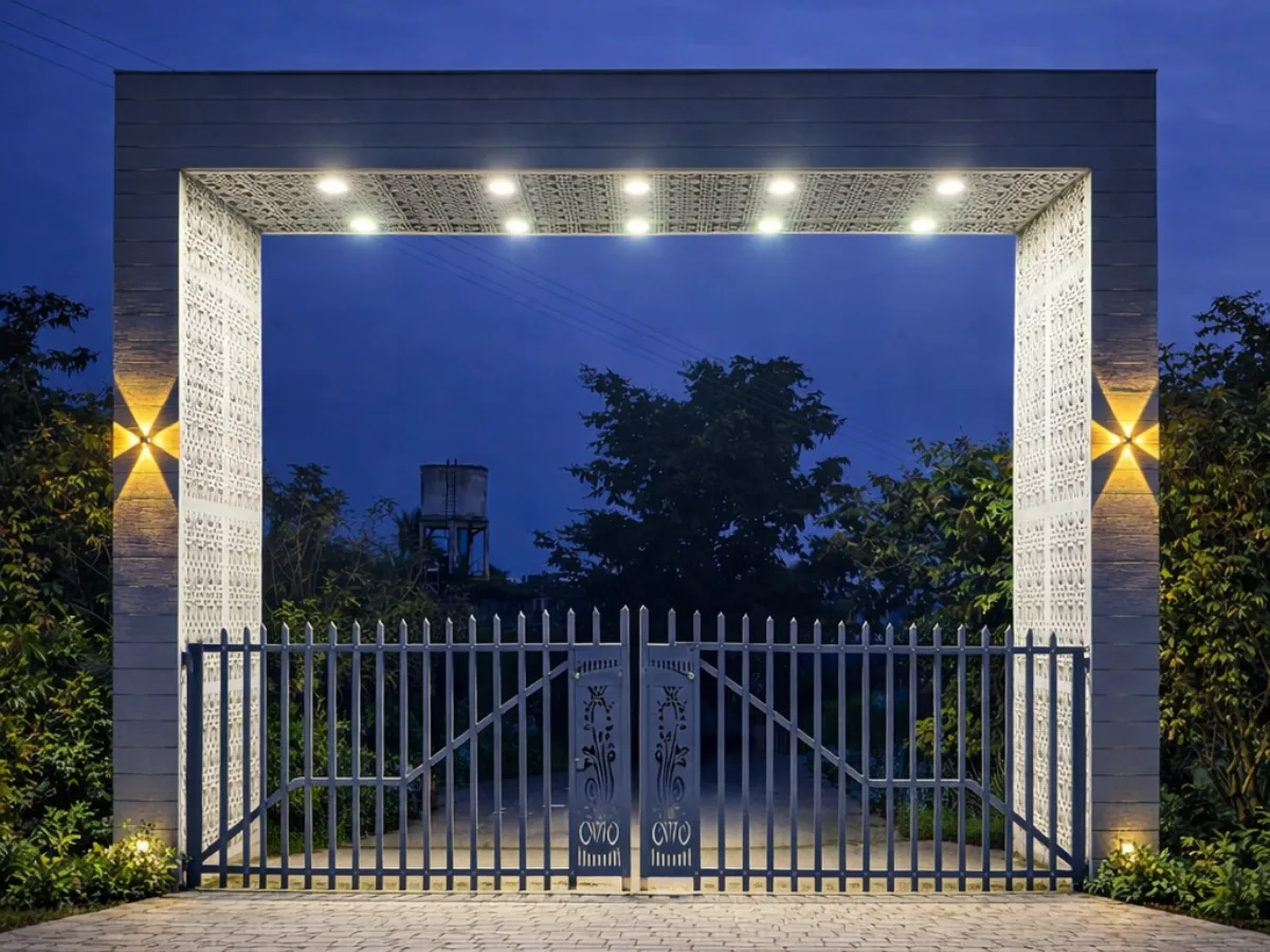 Lake view farms gated community farmland entrance gate